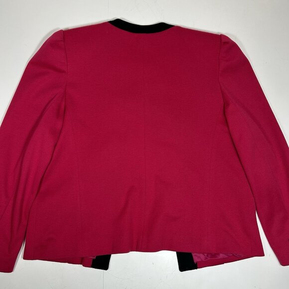 Vtg JAMES KENROB by Dalton Pink Knot Skirt Suit Open Jacket Lined Sz 14 Skirt 12 - Picture 7 of 14